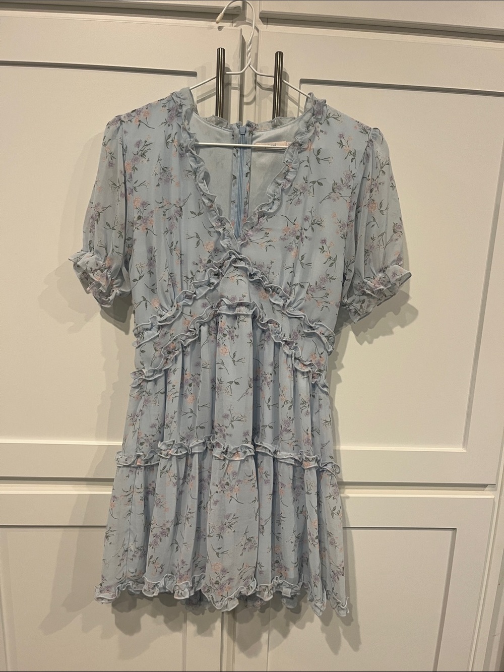 Mi Ami Tiered Ruffle Floral Mini Dress